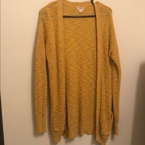 Yellow cardigan